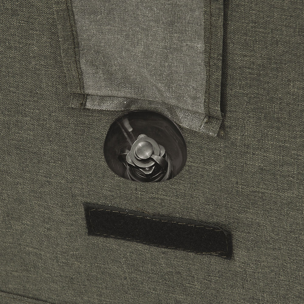 Detailansicht eines integrierten Ventils mit Verschluss.