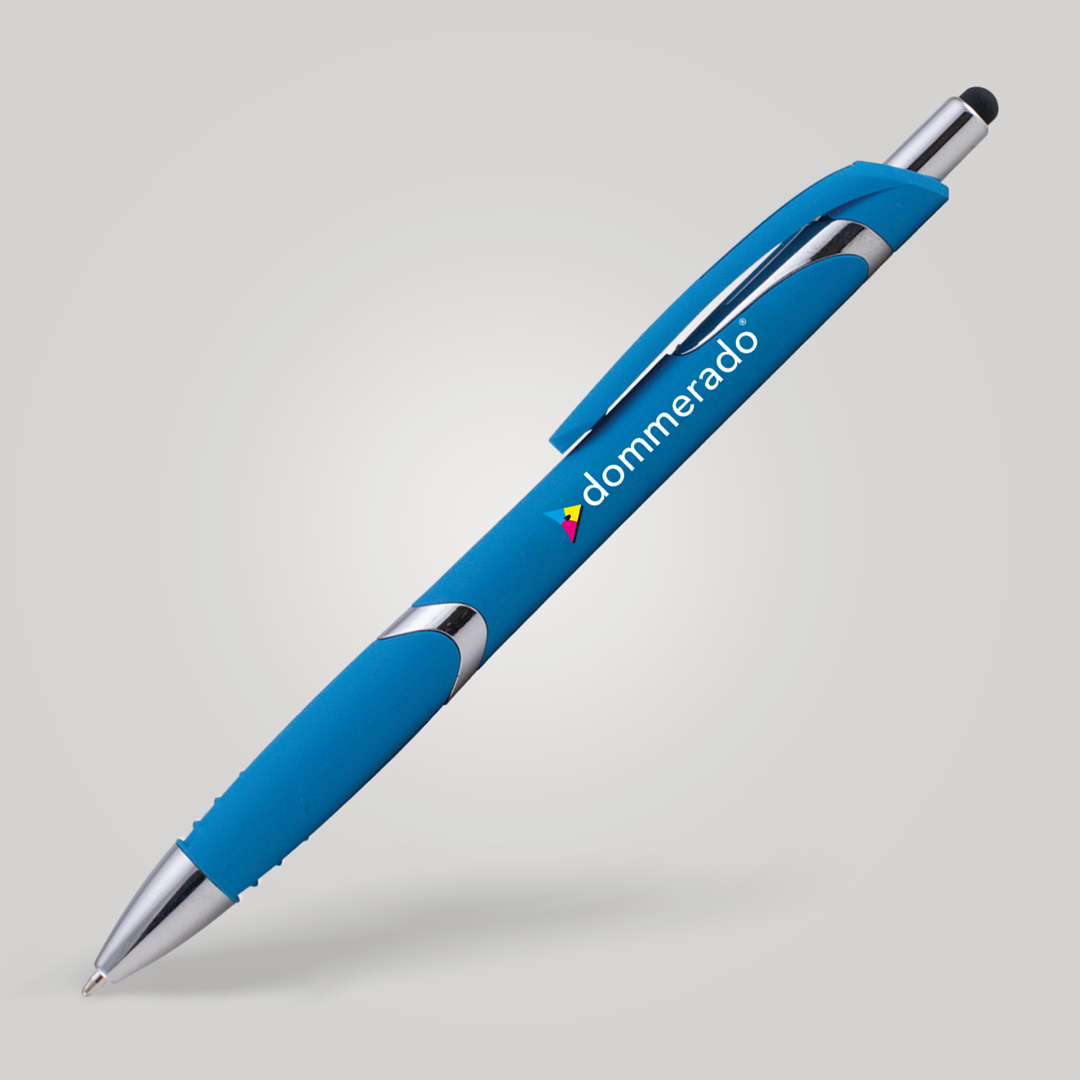 Der Kugelschreiber ist in der Farbe Hellblau erhältlich.