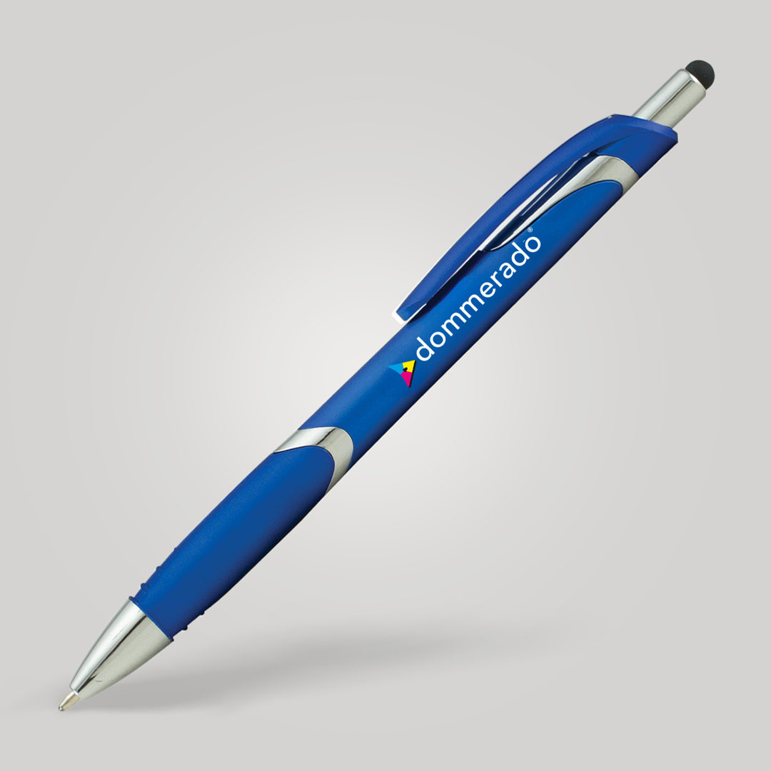 Der Kugelschreiber ist in der Farbe Dunkelblau erhältlich.