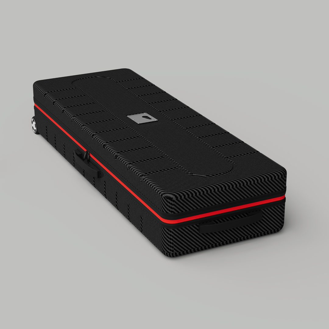 Counter One Corner schwarz-roter Transportkoffer