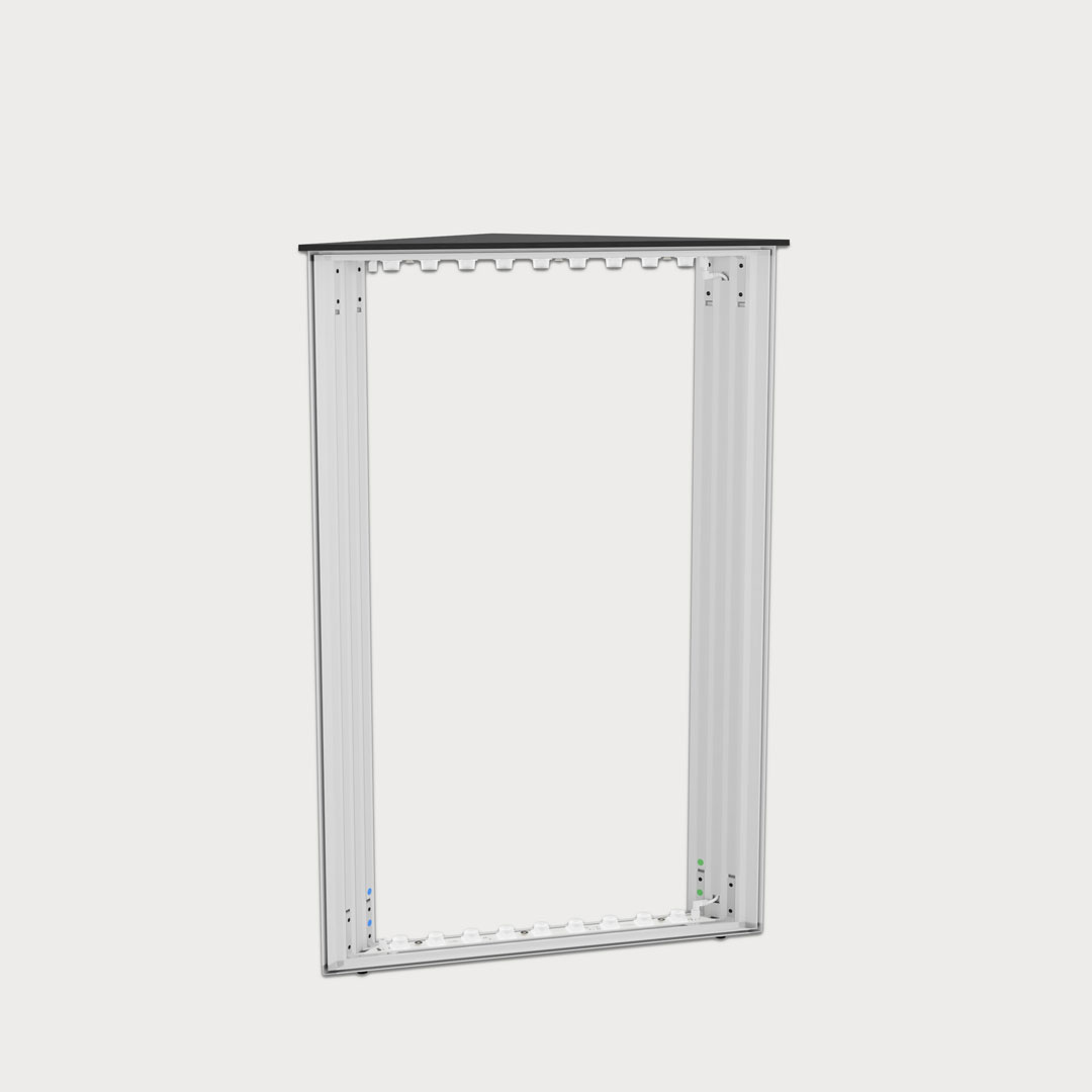 Frontansicht von Counter One Corner ohne Bespannung