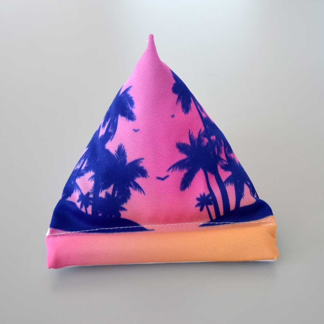 Handy-Sitzsack mit bedrucktem Palmenmotiv