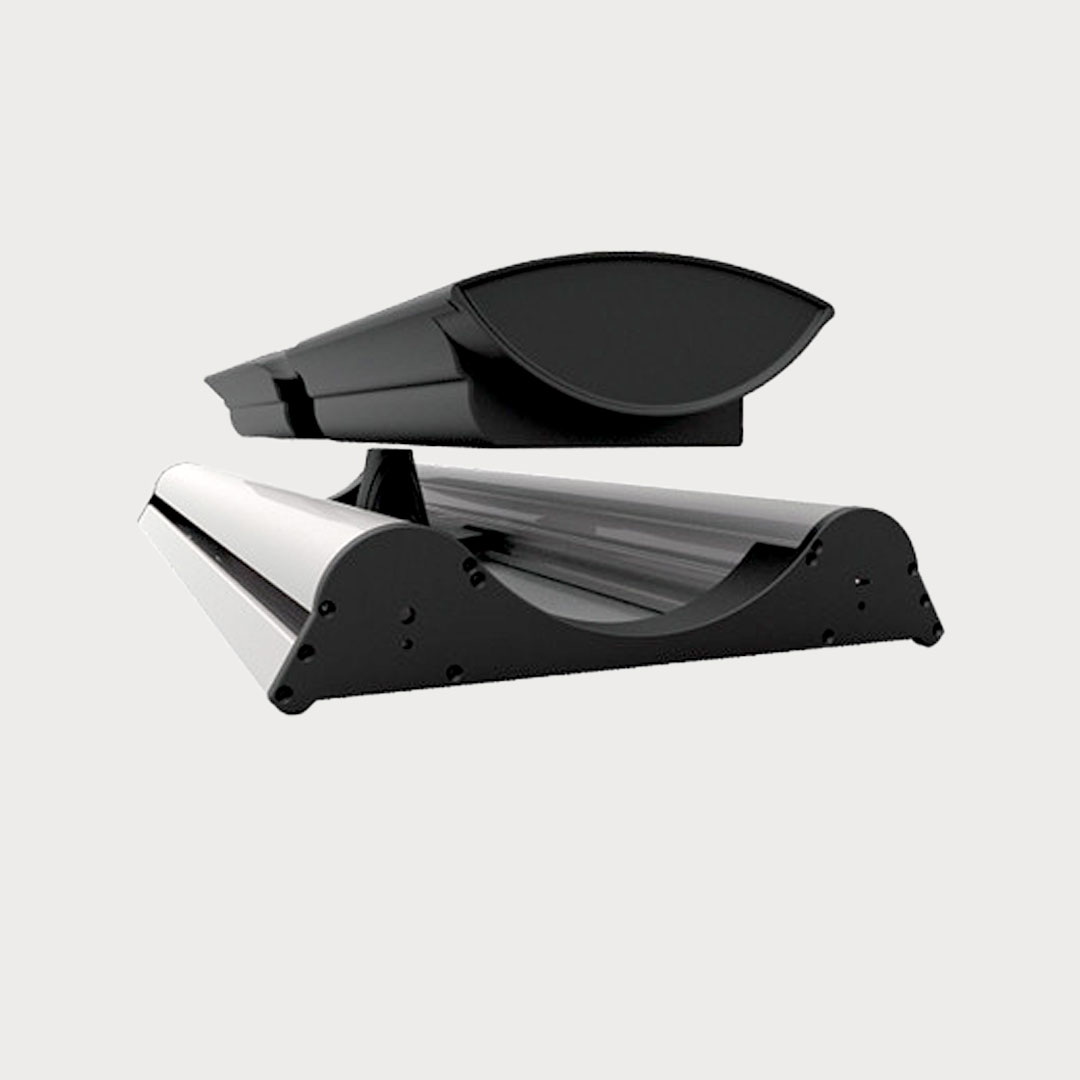 Nahaufnahme der geöffnete Wasserbasis des Roll Up Waterbase Outdoor.