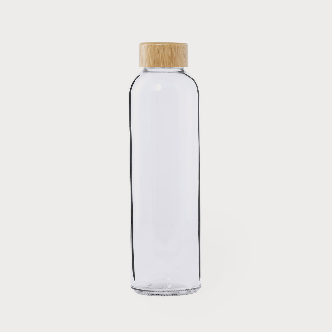 Glasflasche mit Bambusdeckel